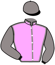 casaque portée par Velon Mlle M. jockey du cheval de course FORGIVEME, information pmu ZETURF