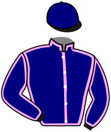 casaque portée par Gendrot A. jockey du cheval de course HAPPY DU LAS VEGAS, information pmu ZETURF