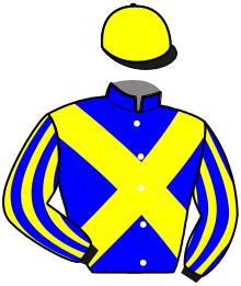casaque portée par Chauve-laffay Ben. jockey du cheval de course L'ADAMANTIUM, information pmu ZETURF