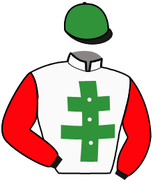 casaque portée par Gout Mlle L. jockey du cheval de course KENZO DE L'ETOILE, information pmu ZETURF