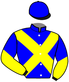 casaque portée par Martens C. jockey du cheval de course JOHAR DES CHARMES, information pmu ZETURF