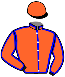 casaque portée par Gutierrez Val A. jockey du cheval de course THE BLACK STONE, information pmu ZETURF