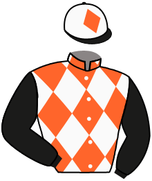 casaque portée par Khaled Miftah Alalos jockey du cheval de course MAYAR AL KHALEDIAH, information pmu ZETURF