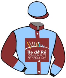 casaque portée par Santiago Mlle D. jockey du cheval de course LADY PINK, information pmu ZETURF