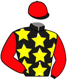 casaque portée par Zuliani L. jockey du cheval de course SHAMALIKA, information pmu ZETURF