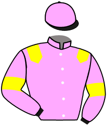 casaque portée par Dubourg K. jockey du cheval de course CRIMSON VELVET, information pmu ZETURF