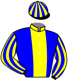 casaque portée par Lefebvre F. jockey du cheval de course HARCOUELA, information pmu ZETURF