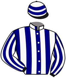 casaque portée par Bernard A. jockey du cheval de course EL MEASTRO, information pmu ZETURF