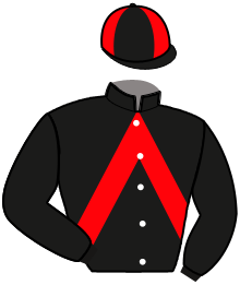 casaque portée par Baranger D. jockey du cheval de course KIRANIE DES NOES, information pmu ZETURF