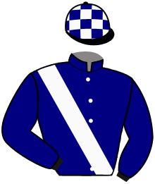 casaque portée par Velon Mlle M. jockey du cheval de course REGALIEN, information pmu ZETURF
