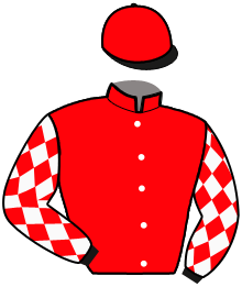 casaque portée par Bonne D. jockey du cheval de course LUTIN DES BORDES, information pmu ZETURF