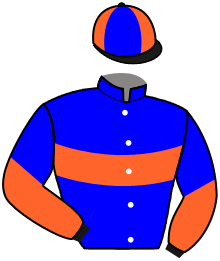 casaque portée par Frouchart J. jockey du cheval de course L'HEMENCOURT, information pmu ZETURF