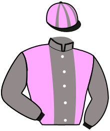casaque portée par Popot A. jockey du cheval de course KALINE DU LEVANT, information pmu ZETURF