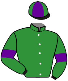 casaque portée par Popot A. jockey du cheval de course KALHETA DU FETZ, information pmu ZETURF