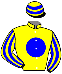 casaque portée par Gutierrez Val A. jockey du cheval de course VALTRADA, information pmu ZETURF
