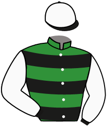 casaque portée par Gutierrez Val A. jockey du cheval de course PENRHEAD, information pmu ZETURF