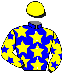casaque portée par Dubord Rom. jockey du cheval de course SOLAIRE, information pmu ZETURF