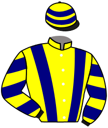 casaque portée par Mendizabal I. jockey du cheval de course PAS DANSANT, information pmu ZETURF
