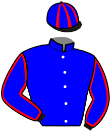 casaque portée par Mouraud Arm. jockey du cheval de course HEAVEN DE SUCE, information pmu ZETURF