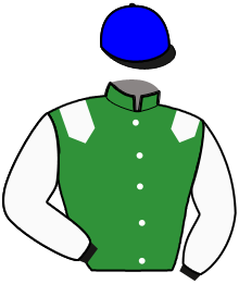 casaque portée par Mottier M. jockey du cheval de course KIARA DU SAPTEL, information pmu ZETURF