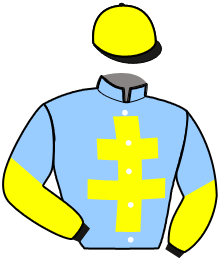 casaque portée par Sucaet G. jockey du cheval de course MONT LIGNERIES, information pmu ZETURF