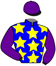 casaque portée par Verva M. jockey du cheval de course IATHUS DANICA, information pmu ZETURF