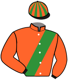 casaque portée par Devienne K. jockey du cheval de course KALANDA D'ELVIE, information pmu ZETURF