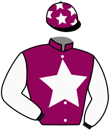 casaque portée par Molins Mme Amb. jockey du cheval de course THE GREAT HEAVEN, information pmu ZETURF