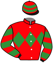 casaque portée par Dubourg Mme Ear. jockey du cheval de course SULISANE KERDANE, information pmu ZETURF