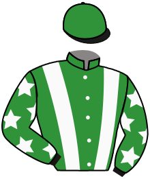 casaque portée par Mendizabal I. jockey du cheval de course MN AAZAR, information pmu ZETURF