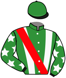 casaque portée par Veron F. jockey du cheval de course MN HATTAN, information pmu ZETURF