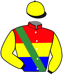 casaque portée par Mendizabal I. jockey du cheval de course YOGUI, information pmu ZETURF