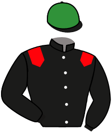 casaque portée par Madamet A. jockey du cheval de course ZEOLAKIS, information pmu ZETURF