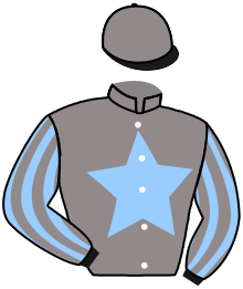 casaque portée par Mangione R. jockey du cheval de course PRINCE AUBOIS, information pmu ZETURF