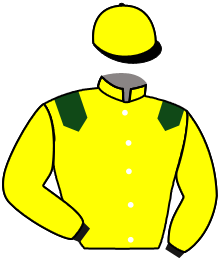 casaque portée par Madamet A. jockey du cheval de course SCHUMAN, information pmu ZETURF