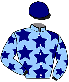 casaque portée par Mutel M. M. jockey du cheval de course JOLIE ARCTIC, information pmu ZETURF