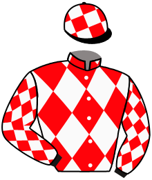 casaque portée par Valle Skar Mlle F. jockey du cheval de course GARDOL MOON, information pmu ZETURF
