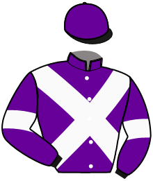 casaque portée par Criado M. jockey du cheval de course JUVANIA, information pmu ZETURF