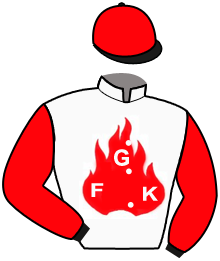 casaque portée par Carboni Luc. jockey du cheval de course ALSEBARAN, information pmu ZETURF