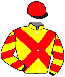 casaque portée par Stefano S. jockey du cheval de course ICARE FILE, information pmu ZETURF