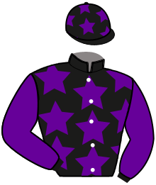 casaque portée par Gelormini G. jockey du cheval de course JOKER DU PONT, information pmu ZETURF