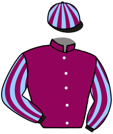 casaque portée par Claudic J. jockey du cheval de course KENSILVER, information pmu ZETURF