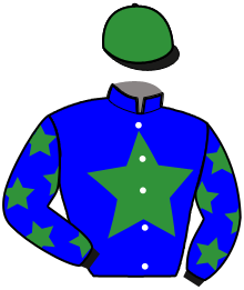 casaque portée par D'haenens G. jockey du cheval de course GAZOLINE DU SEUX, information pmu ZETURF