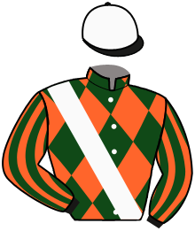 casaque portée par Foulon M. jockey du cheval de course SAND SWEEPER, information pmu ZETURF
