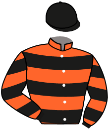 casaque portée par Reveley J. jockey du cheval de course ROCK ME CHARLY, information pmu ZETURF
