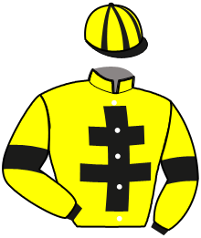 casaque portée par Blaizot C. jockey du cheval de course JACANA DE BLARY, information pmu ZETURF
