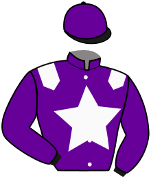 casaque portée par Barrier A. jockey du cheval de course LOOPING DAY, information pmu ZETURF
