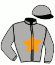 casaque portée par Mobian J. jockey du cheval de course SALARY BAY, information pmu ZETURF