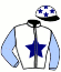 casaque portée par Congiu G. jockey du cheval de course ALFIERI (FR), information pmu ZETURF