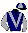 casaque portée par Berge C. jockey du cheval de course KUBILAI (FR), information pmu ZETURF